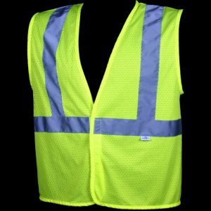 DICKE Lime Green Safety Vest, Mesh 4 vest