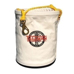 12" X 15" CANVAS TOOL BUCKET - Rope Handle with Swivel Snap & One Inside Pocket 3 te2200 scanvasbagtrans